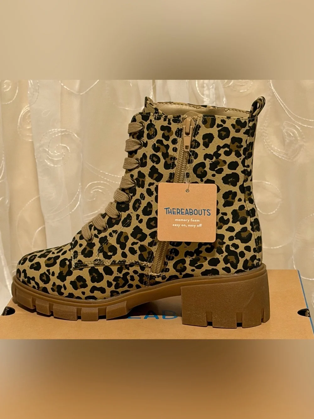 NEW! Thereabouts TH Blakely Leopard Boots - Girls Size 4M
